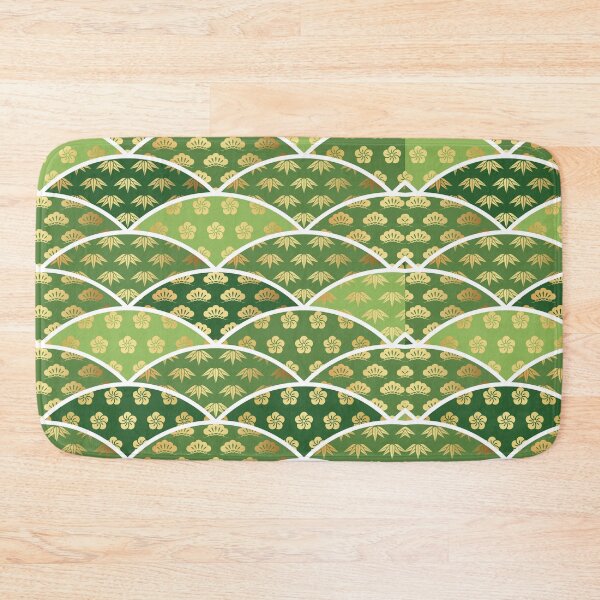 Item preview, Japanese wave pattern Green Geometric designed and sold by Dzhon99.