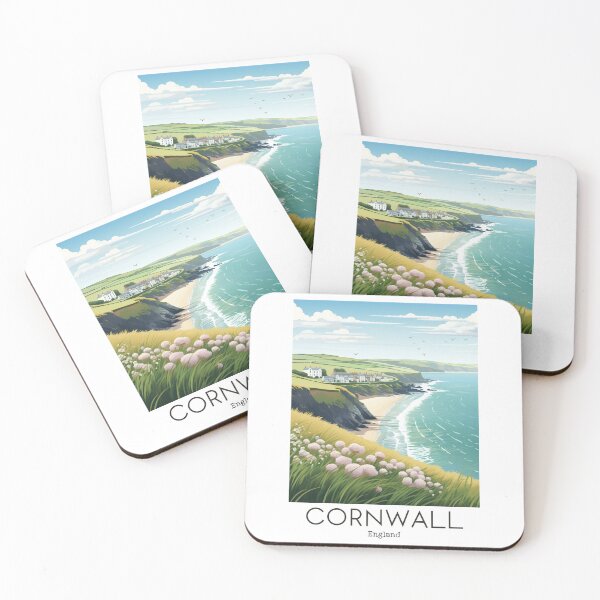 Item preview, A Vintage Travel Illustration of Cornwall - England  designed and sold by GoodOldVintage.