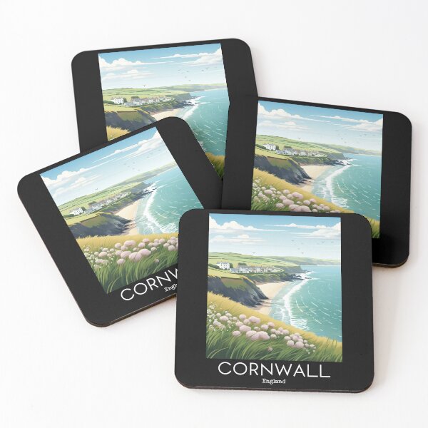Item preview, A Vintage Travel Illustration of Cornwall - England  designed and sold by GoodOldVintage.