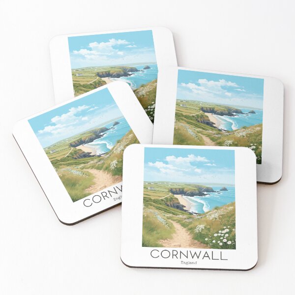 Item preview, A Vintage Travel Illustration of Cornwall - England  designed and sold by GoodOldVintage.
