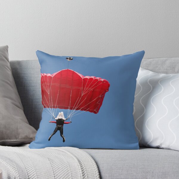 Item preview, parachutist with red parachute on blue sky designed and sold by goceris.