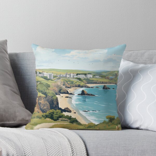 Item preview, A Vintage Travel Illustration of Cornwall - England  designed and sold by GoodOldVintage.