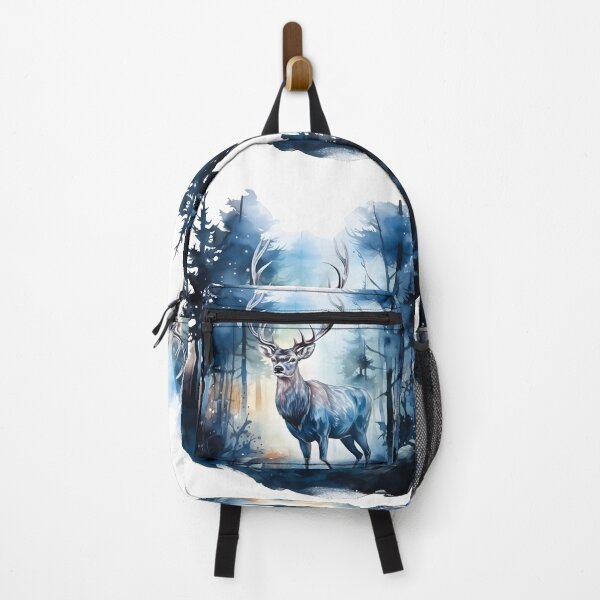 Item preview, Deer in the winter forest watercolor designed and sold by AngelinaBezm.