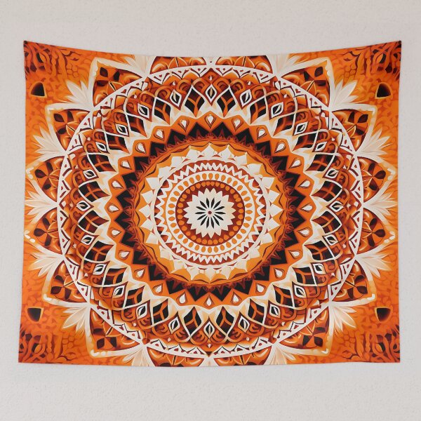 Item preview, Sacred Harmony: The Orange Mandala designed and sold by Cat-Wave-Dream.