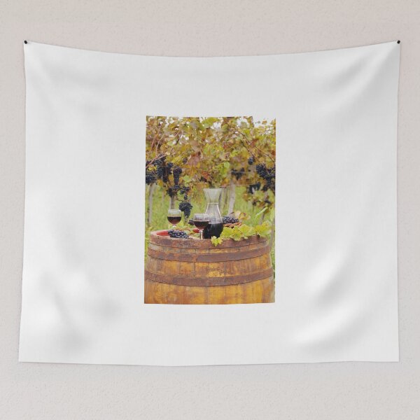 Item preview, red wine on old wooden barrel designed and sold by goceris.