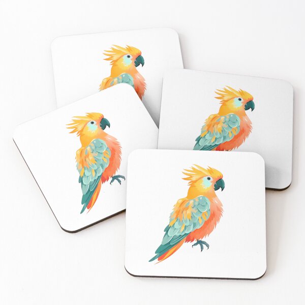Item preview, African Parrot. Cool collared cockatoo parrot. For printing stickers, posters, prints on a T-shirt designed and sold by Anastasiia Yurevych.
