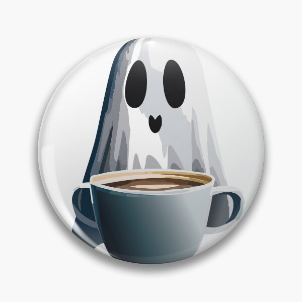 Item preview, Ghost with a cup of coffee and heart designed and sold by lilsatschnt.