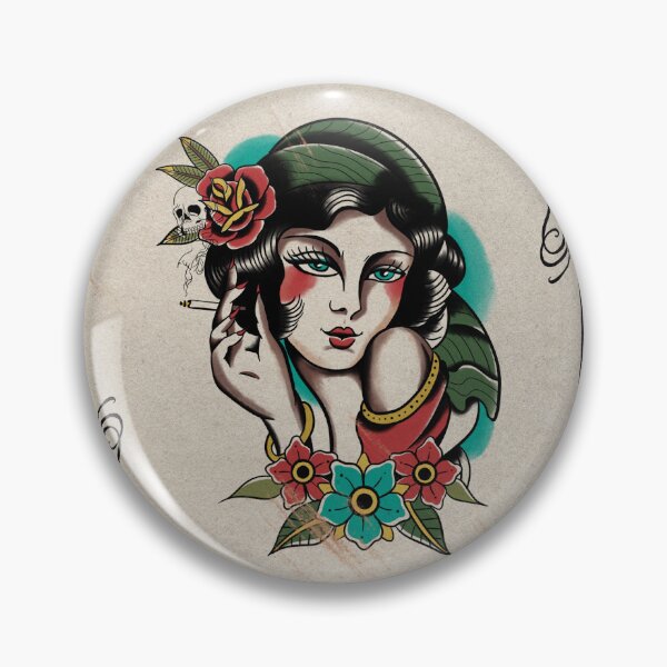 Item preview, Traditional lady head print  designed and sold by Karl Downes.