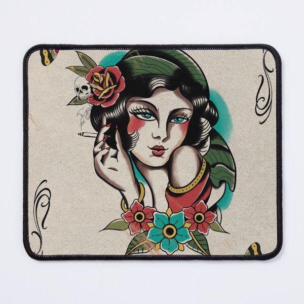 Item preview, Traditional lady head print  designed and sold by Karl Downes.
