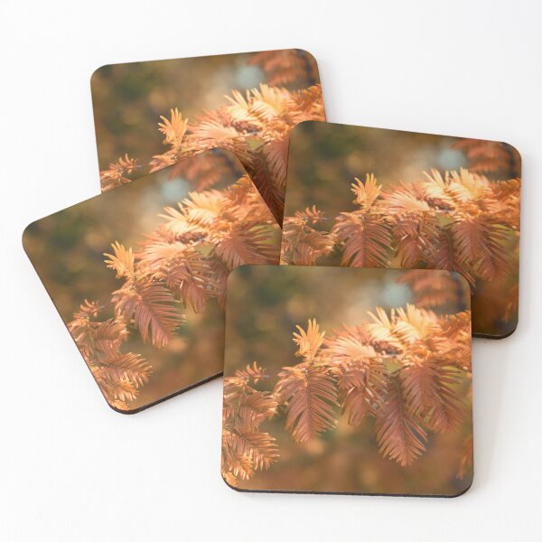 Item preview, Autumnal Tamarack Branch in Rich Orange designed and sold by Georgia Mizuleva.