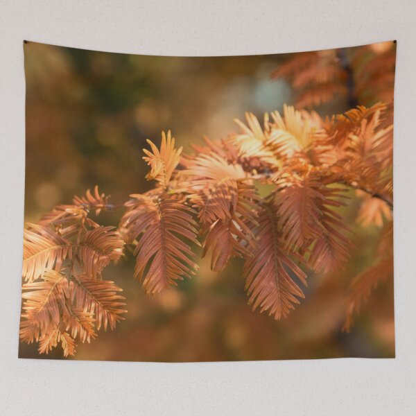 Item preview, Autumnal Tamarack Branch in Rich Orange designed and sold by Georgia Mizuleva.