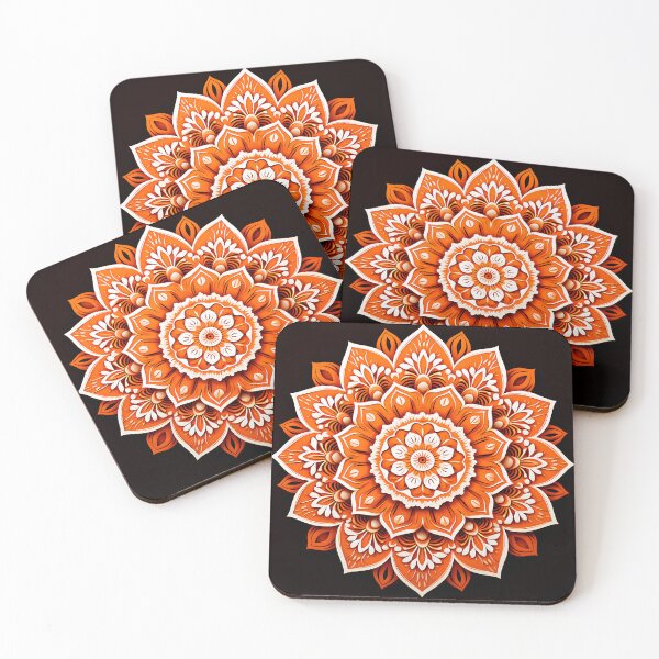 Item preview, Sacred Harmony: The Orange Mandala designed and sold by Cat-Wave-Dream.