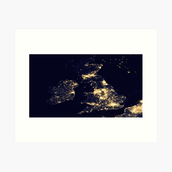 Item preview, The UK At Night - United Kingdom At Night - As Seen From Space designed and sold by Very Peculiar.