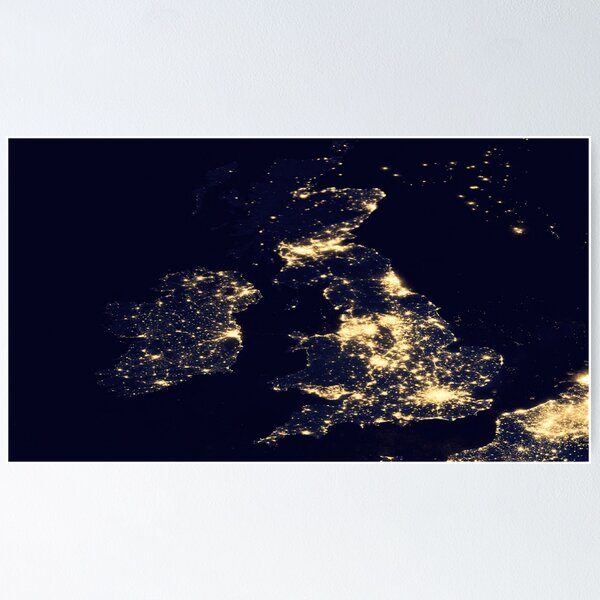 Item preview, The UK At Night - United Kingdom At Night - As Seen From Space designed and sold by Very Peculiar.