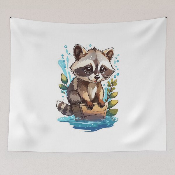 Item preview, Aqua Racoon  designed and sold by LabZoidd.
