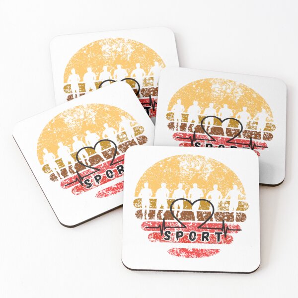 Item preview, Silhouettes of runners in retro style designed and sold by InverseArt.