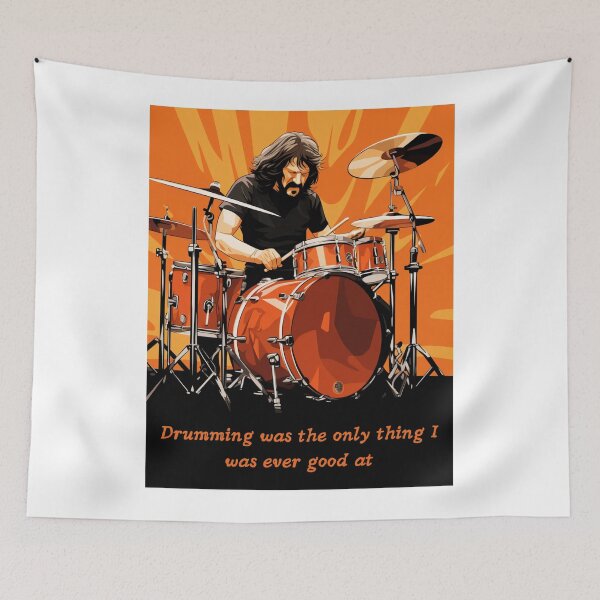 Item preview, Drumming quote designed and sold by Tiny-Mess.