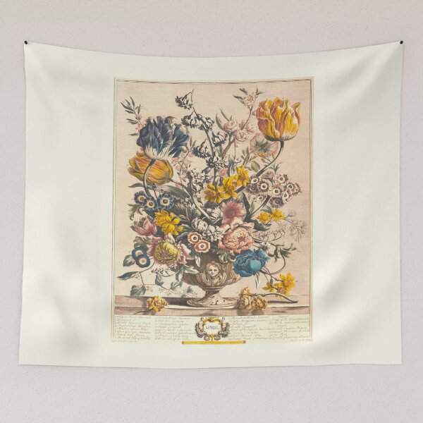 Item preview, April, from The Twelve Months of Flowers, by Robert Furber (1732) High definition designed and sold by MINDTHECHERRY.