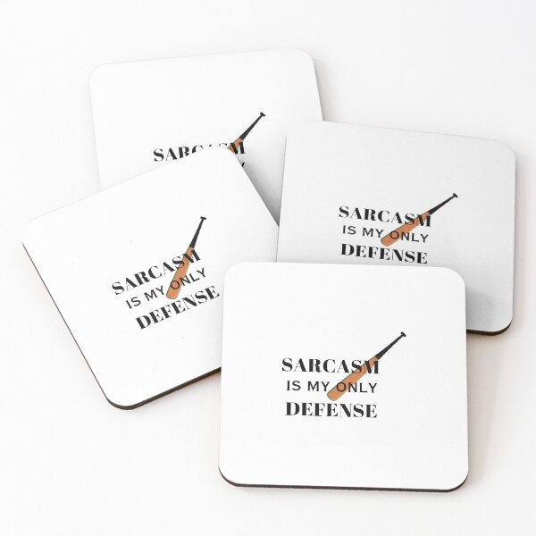 Item preview, sarcasm is my only defense(black) designed and sold by creativerooney.