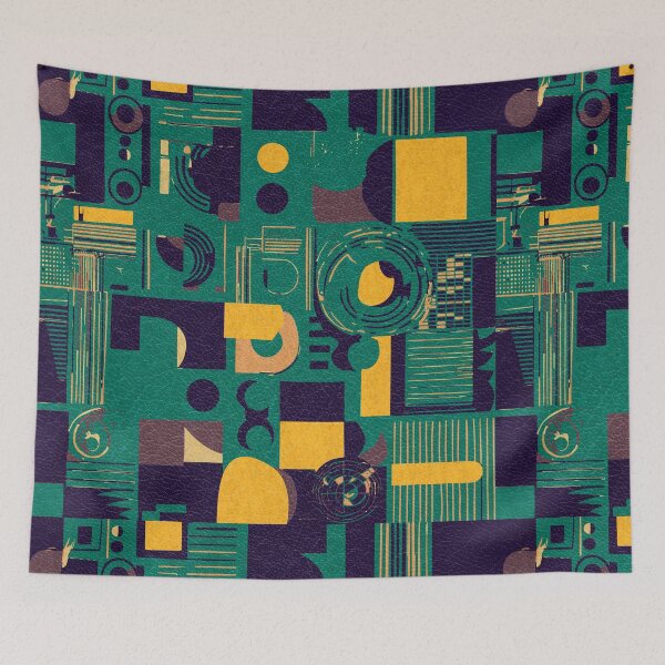 Item preview, Bauhaus pattern - "Green and yellow" designed and sold by Hemindway.