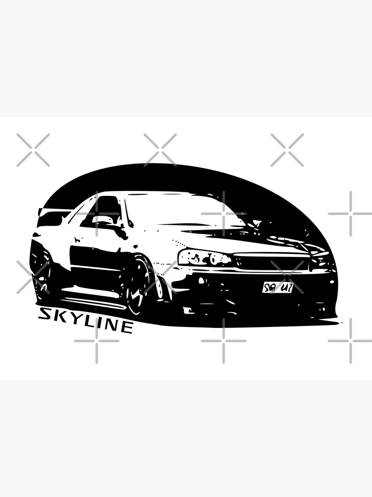 Skyline GT-R Sport Car Illustration Blackout Curtain by mhld