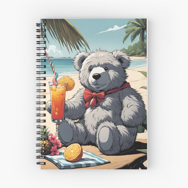 Item preview, Teddy en una playa tropical bebiendo un cóctel designed and sold by Colin Bentham.