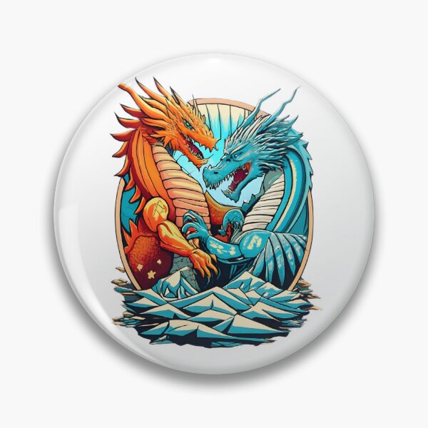 Item preview, Fire & Ice Dragon designed and sold by SabyDigitalArt.