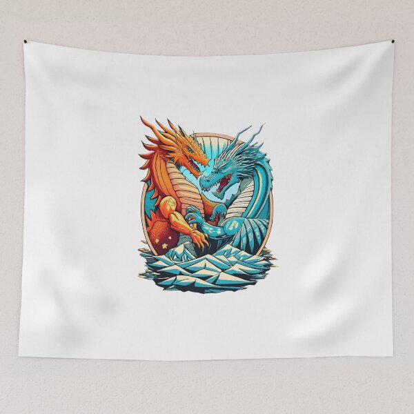 Item preview, Fire & Ice Dragon designed and sold by SabyDigitalArt.