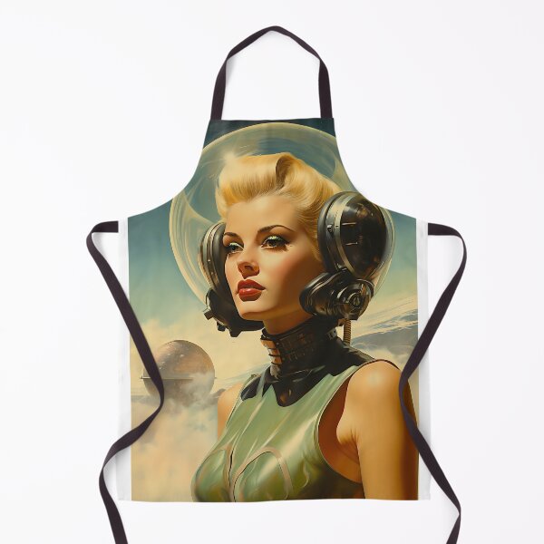 Item preview, Vintage sci fi woman with headphones designed and sold by retoximus.