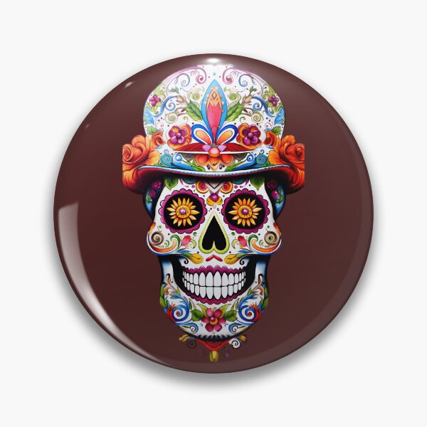 Item preview, "Flower-Framed Grin: Skull Style" designed and sold by Art-Vortex-fr.