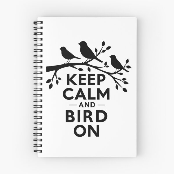 Item preview, “keep calm and bird on” slogan for bird watchers designed and sold by VoilaPrint.