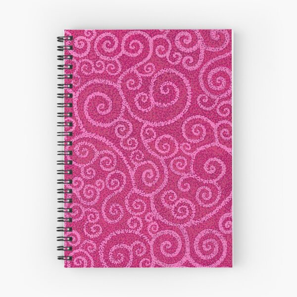 Item preview, Pink on red mosaic Celtic spirals designed and sold by QuirkyCraftz.