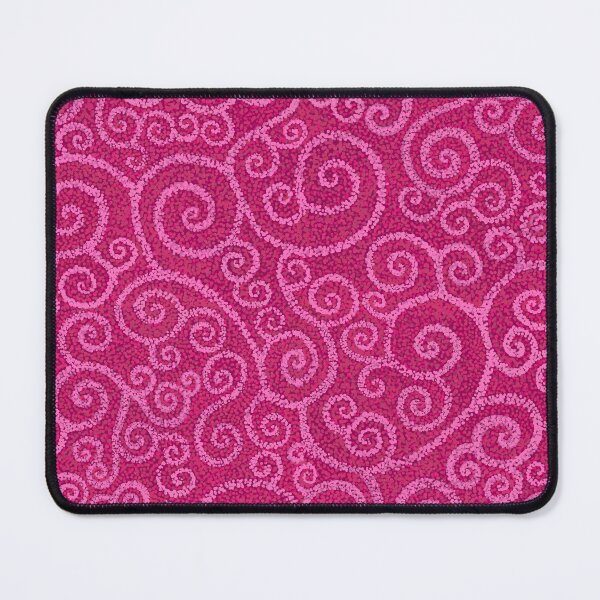 Item preview, Pink on red mosaic Celtic spirals designed and sold by QuirkyCraftz.