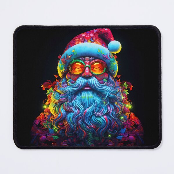 Item preview, “Electric Christmas: Santa Claus in UV Neon” designed and sold by Art-Vortex-fr.