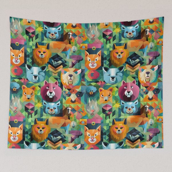 Item preview, Colorful animals seamless pattern 08 designed and sold by Phumtanis66.
