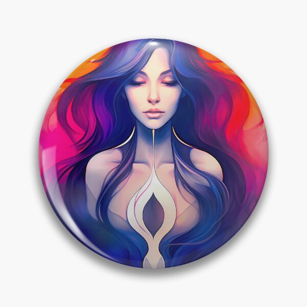 Item preview, Goddess of the Sacred and Divine Feminine, Yoni Heart - spiritual art spirituality divine feminine well-being portrait illustration drawing designed and sold by LvSoulCreations.