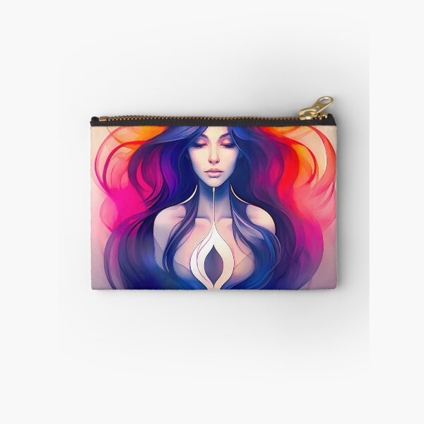 Item preview, Goddess of the Sacred and Divine Feminine, Yoni Heart - spiritual art spirituality divine feminine well-being portrait illustration drawing designed and sold by LvSoulCreations.