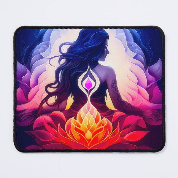Item preview, Goddess of the Sacred and Divine Feminine, Yoni Heart - spiritual art spirituality divine feminine well-being portrait illustration drawing designed and sold by LvSoulCreations.