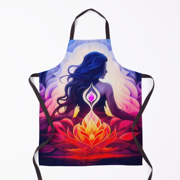 Item preview, Goddess of the Sacred and Divine Feminine, Yoni Heart - spiritual art spirituality divine feminine well-being portrait illustration drawing designed and sold by LvSoulCreations.