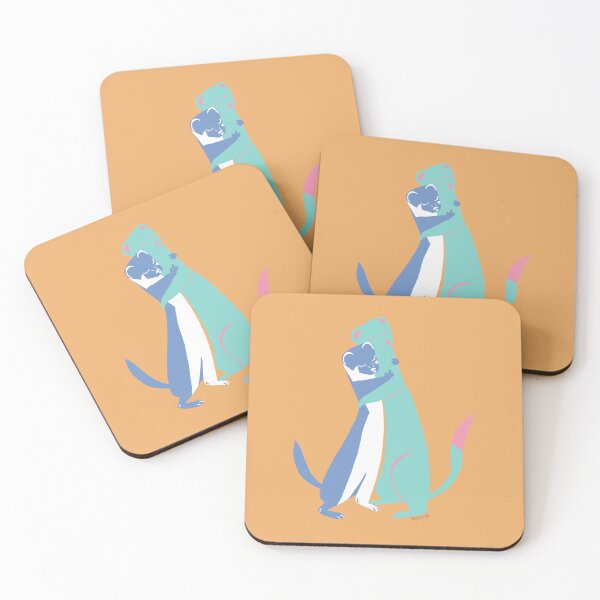 Item preview, Weasel Hugs in blue designed and sold by belettelepink.