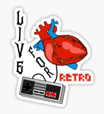 LiVE fOR rETRO, Retro Video Games Lovers Sticker
