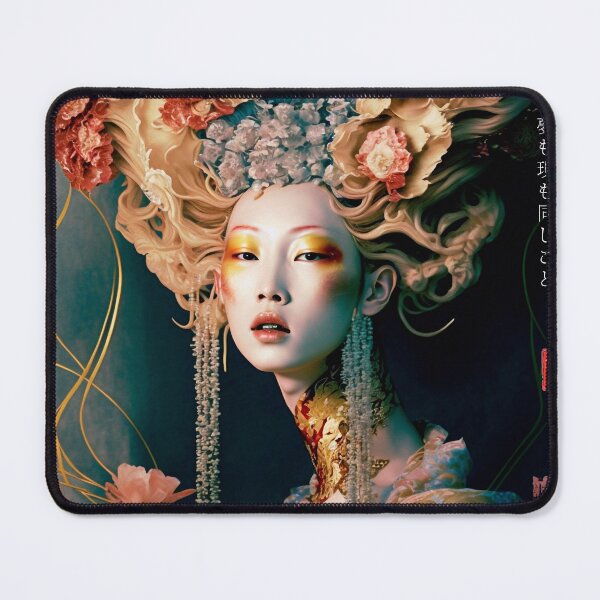 Aperçu de l'œuvre Japonais, déesse, Art Nouveau, Surréalisme, Zen, Surréaliste, Fantastique, Japon, Geisha, Geiko, Maiko, Kimono créée et vendue par KsaveraArt.