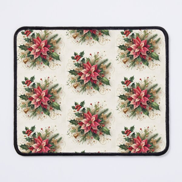 Item preview, Ding Ding Poinsettia Bouquet with Gold Bell Design designed and sold by OByD.
