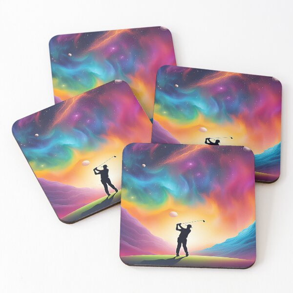 Item preview, Space Golfer Silhouette Multicolor. designed and sold by Giulivo Store Graphic.