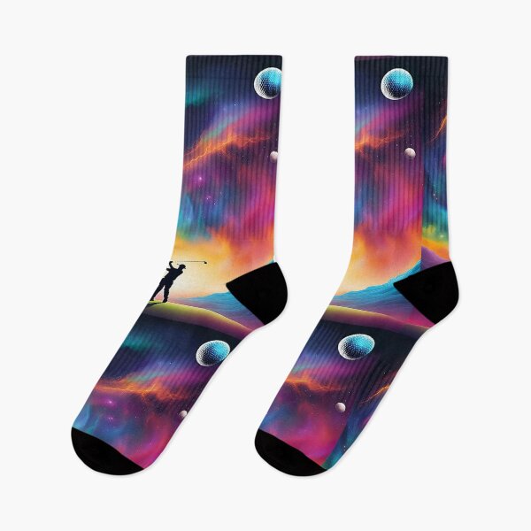 Item preview, Space Golfer Silhouette Multicolor. designed and sold by Giulivo Store Graphic.