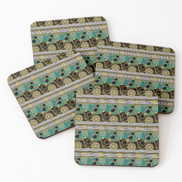 Item preview, Copy of Gold Chains, Baroque Pattern on Black & Gteen designed and sold by dzmart.
