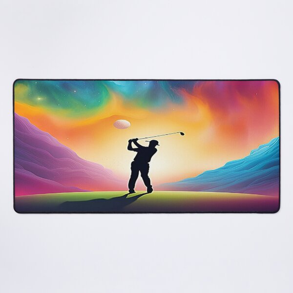Item preview, Space Golfer Silhouette Multicolor. designed and sold by Giulivo Store Graphic.