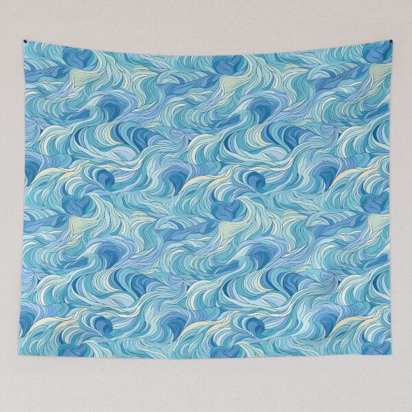 Item preview, Patrón de ondas abstractas designed and sold by Quixline.