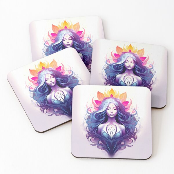 Item preview, Behold the crowned Yoni Goddess of Divine Feminine - spiritual art spirituality divine feminine well-being portrait illustration drawing designed and sold by LvSoulCreations.