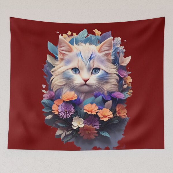 Item preview, Floral Feline: Adorable Cat-Inspired  designed and sold by nadeem4design.